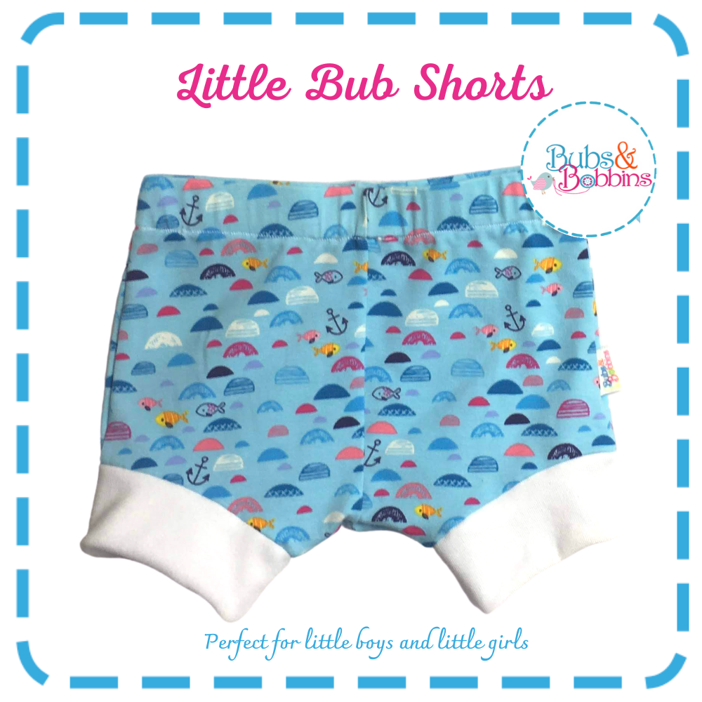 Little Bub Shorts - Under the Blue Ocean Print