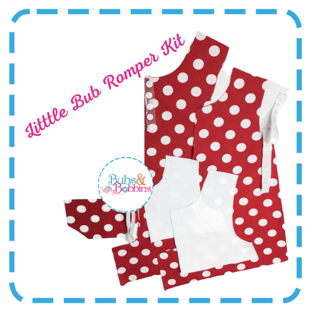 Little Bub Romper: Red + White Polka Dot