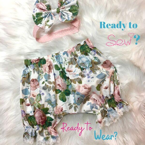 Little Bub Bloomers Dusky Rose - ready to sew kit