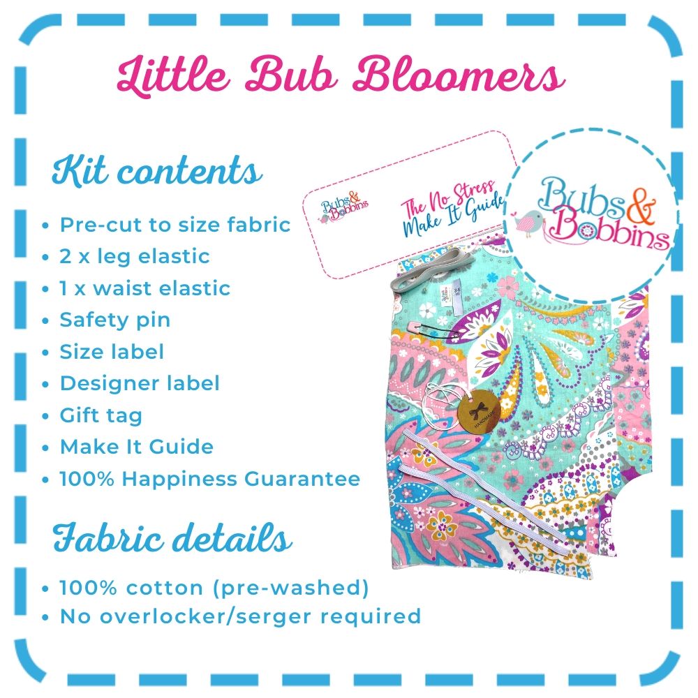 Little Bub Bloomers - Kit Contents List