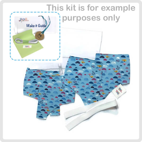 Example of a Little Bub Shorts Kit - Blue Ocean