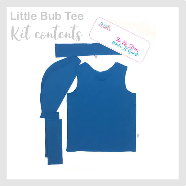 Ready to SEW Kit - LITTLE BUB TEE - COBALT BLUE