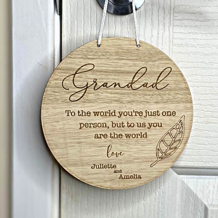 Personalised Wall Plaque - To us you are the world