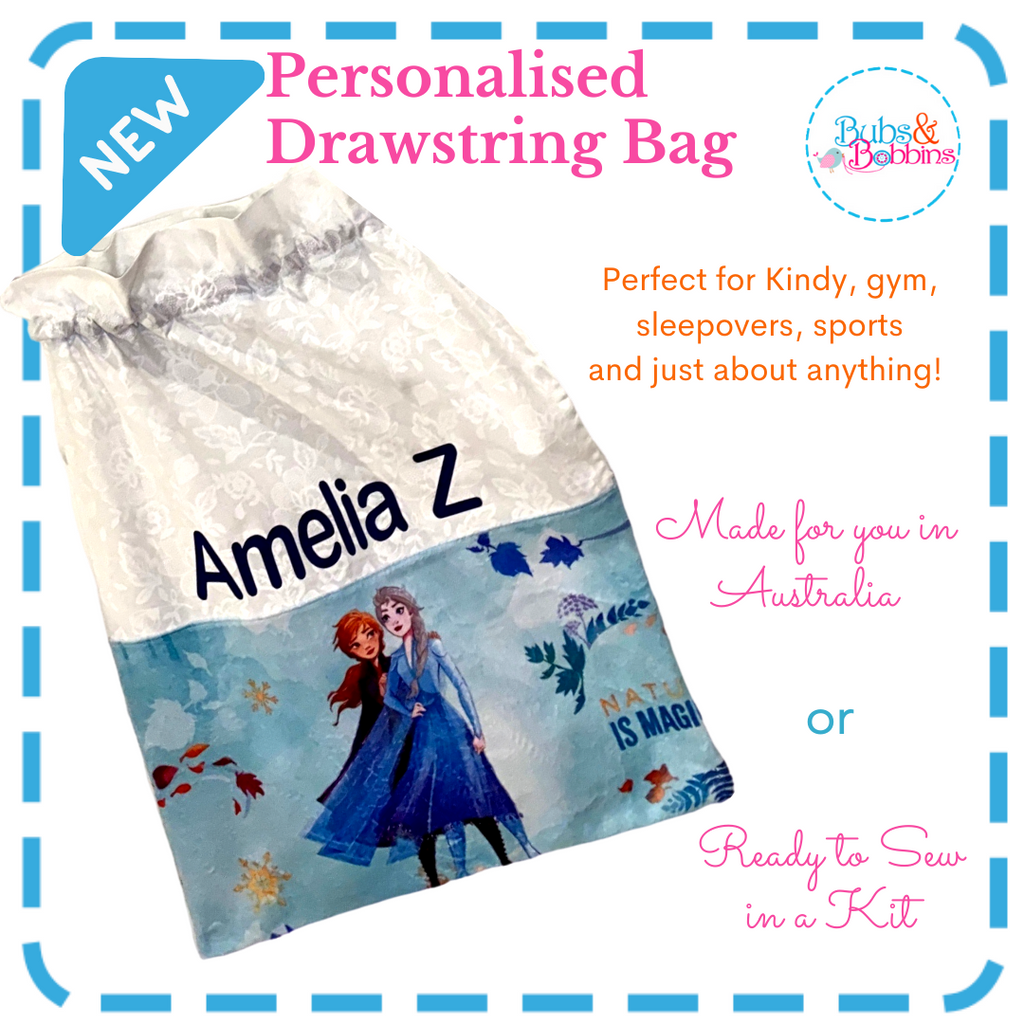 Drawstring Bag - Frozen II + Personalised